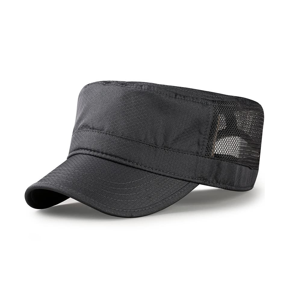 Airrail Large Mesh Work Fits Head Circumferences Large Wide Military Polyester Outdoor Cap, 59cm-63cm, Size, Men's Cap, Mesh, Adjustable, Breathable,