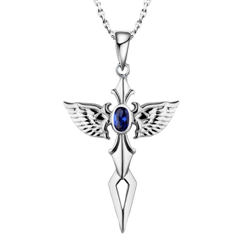 

Ожерелье с ангельским мечом Мужской трендовый уличный длинный свитер Цепочка Европейская и американская мода Мужской