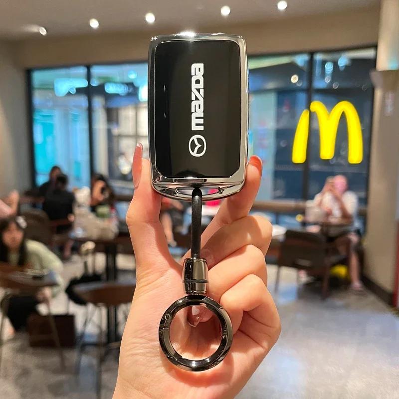 For Mazda 3 Alexa CX30 CX-4 CX5 CX-5 CX8 CX-8 CX-30 CX9 CX-9 Keychain CZSTW Accessories TPU Car Smart Remote Key Case Cover Shell