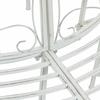 Tree Bench 8 Seat Capacity Ø 160 x 89 cm Antique White Steel Round