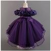 Kids Girls Princess Style Puffy Tulle Wedding Formal Party Dress