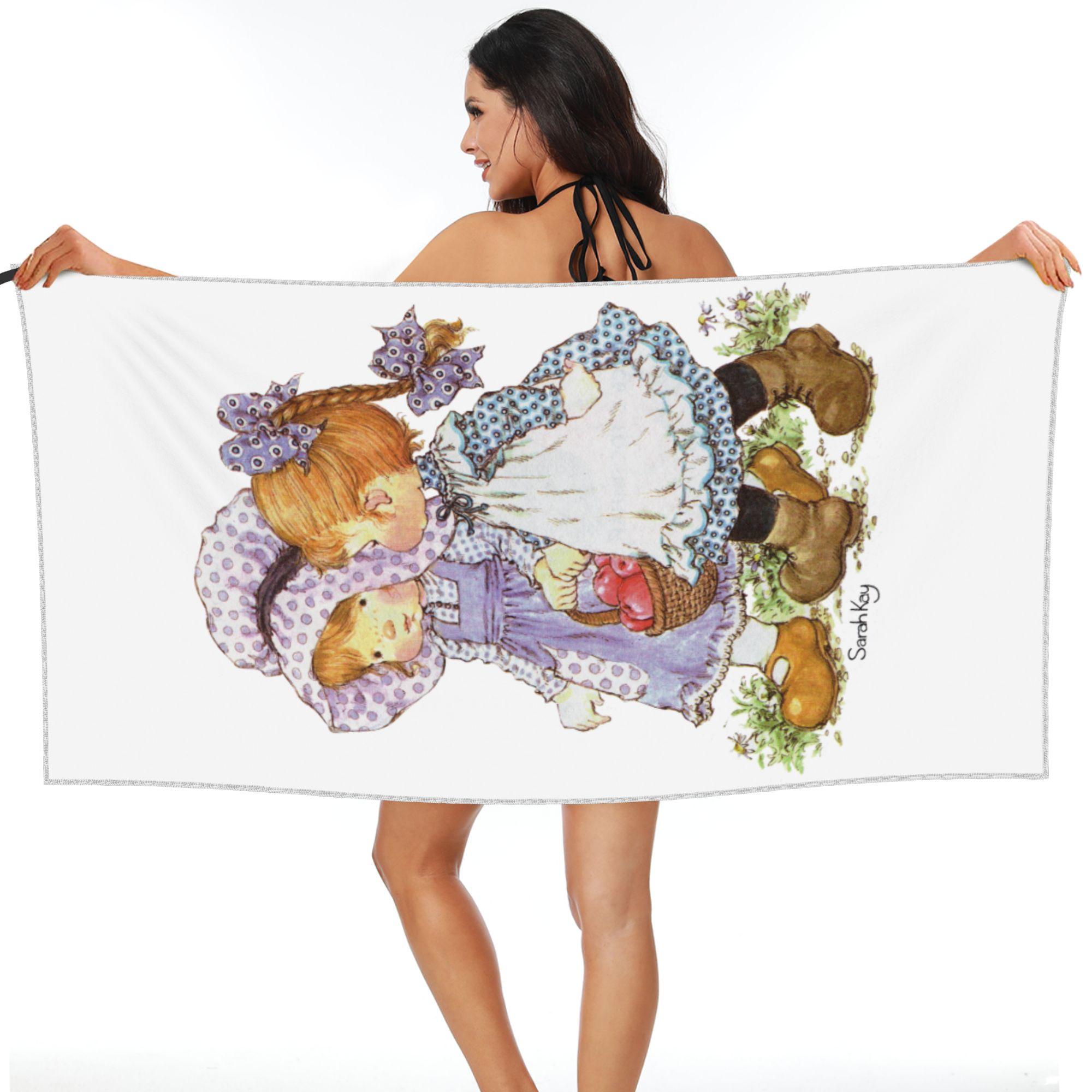 

Sarah Kay Girl Beach Towel Soft Microfiber Quick Dry Absorbent Quick Towels For Bath W40*H60(CM)