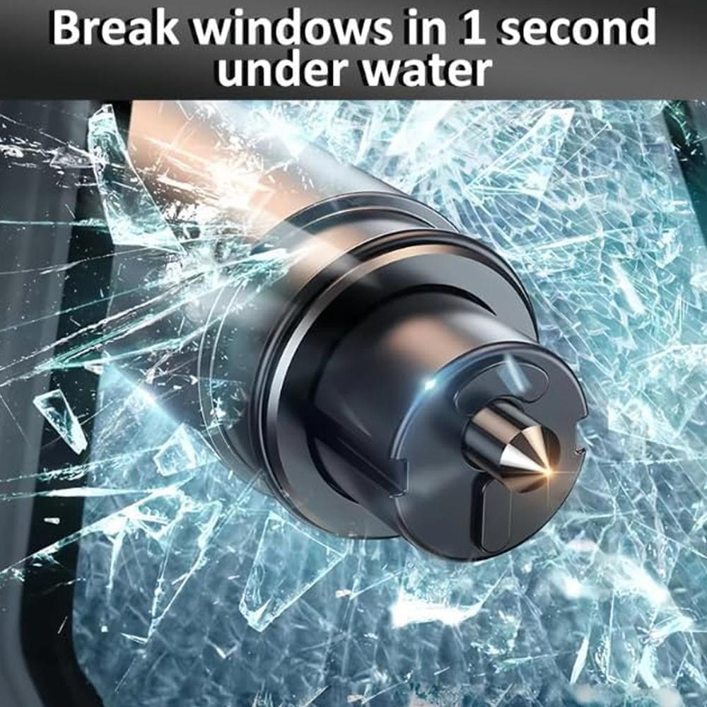 Safehammer - Upgraded Safe Hammer Glass Breaker Under Water, Car Hammer Seatbelt Cutter Window Breaker Emergency Escape Tool,