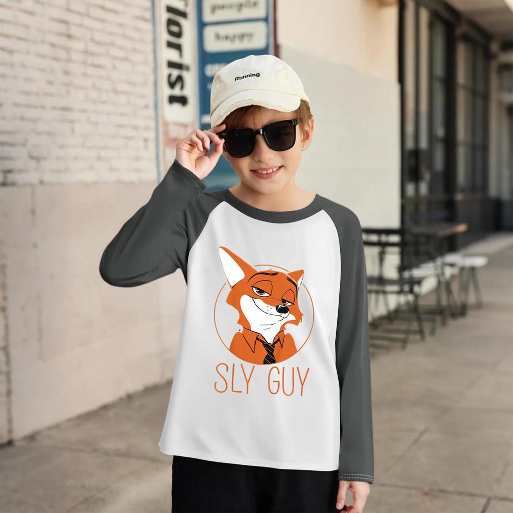 Children's Fashionable And Comfortable Round Neck Printed Loose Long-sleeved Top