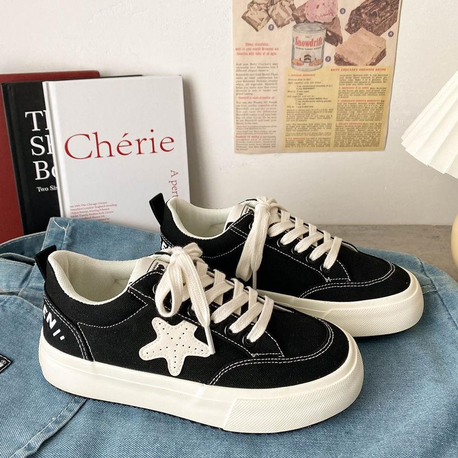 Casual Canvas White Black Star Women's Sports Shoes Women Sneakers Running Fashion Shoes