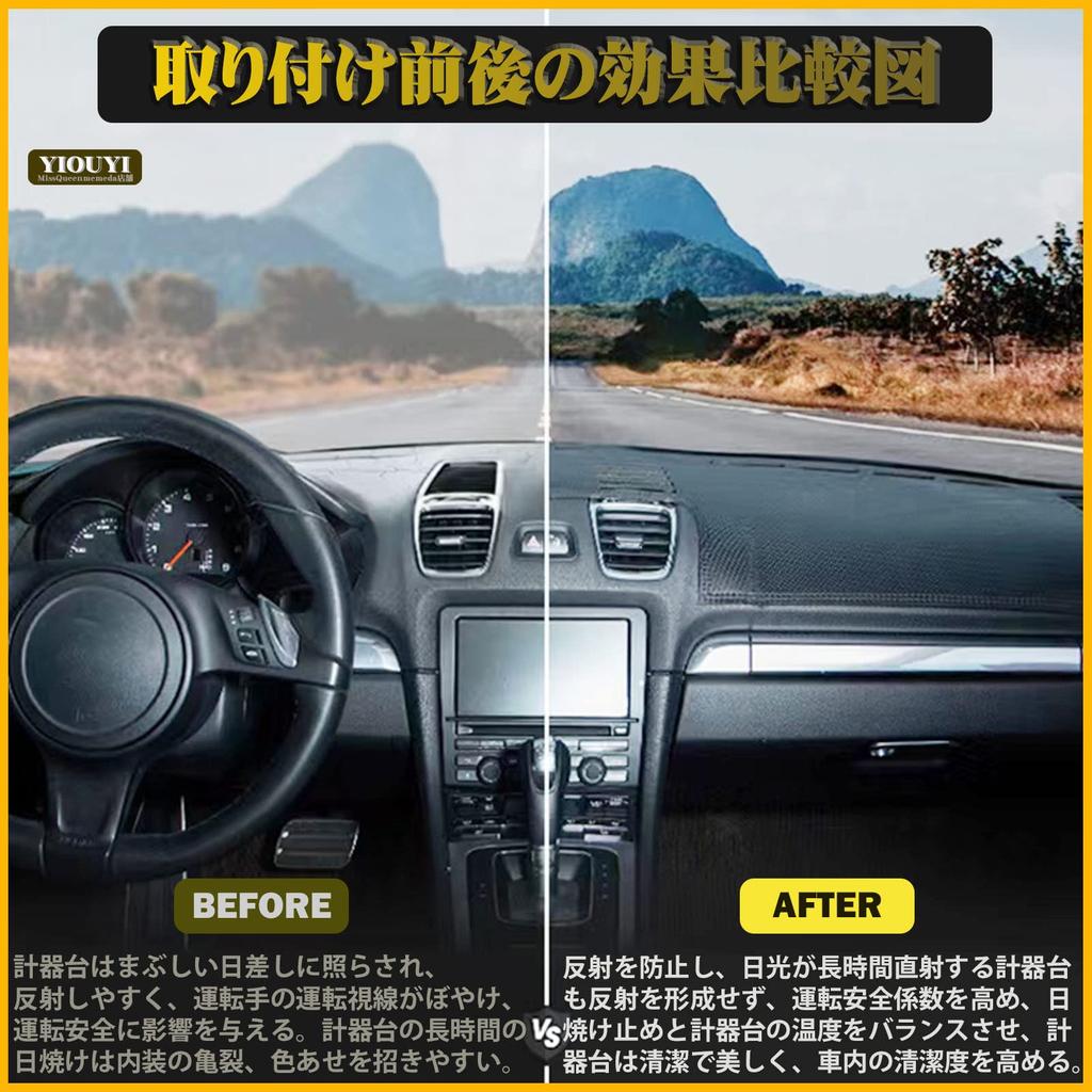 YIOUYI Dashboard Mat 1337940946-65291586 (For Honda VEZEL RV3/RV4/RV5/RV6, RHD, Leather × Silicone, Black/White)