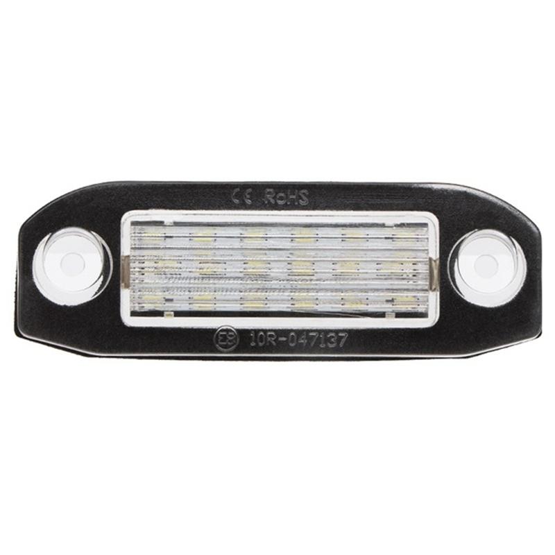 2PCS Car LED License Plate Light Super Bright Canbus For Volvo S80 XC90 S40 XC60 S60 C70 V50 XC70 V70 White