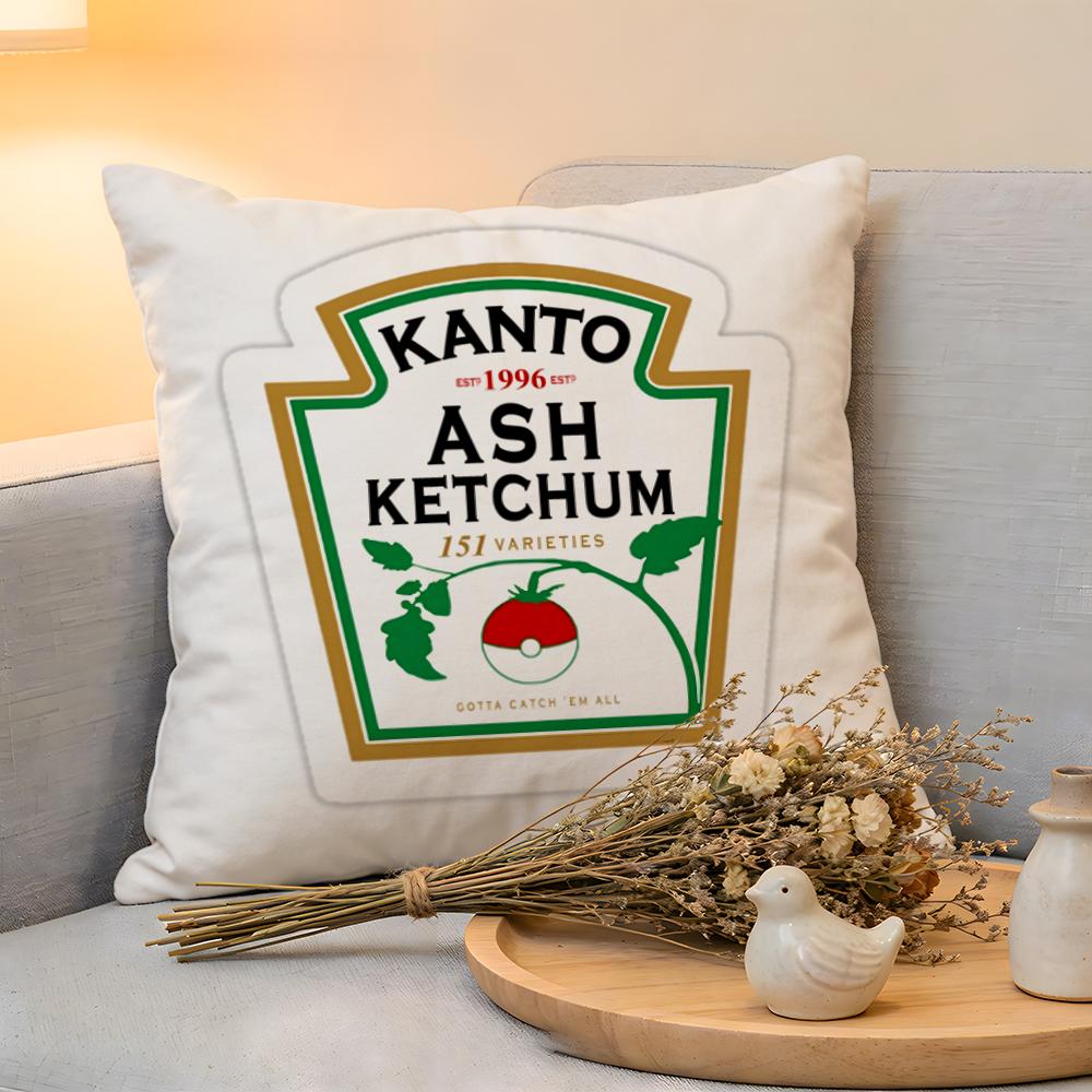 

Cushion Cover Linen SkinFriendly Soft Decorative Case For Sofa Home Decor Funny KKetchup LLabel Pillow cover 30x30cm