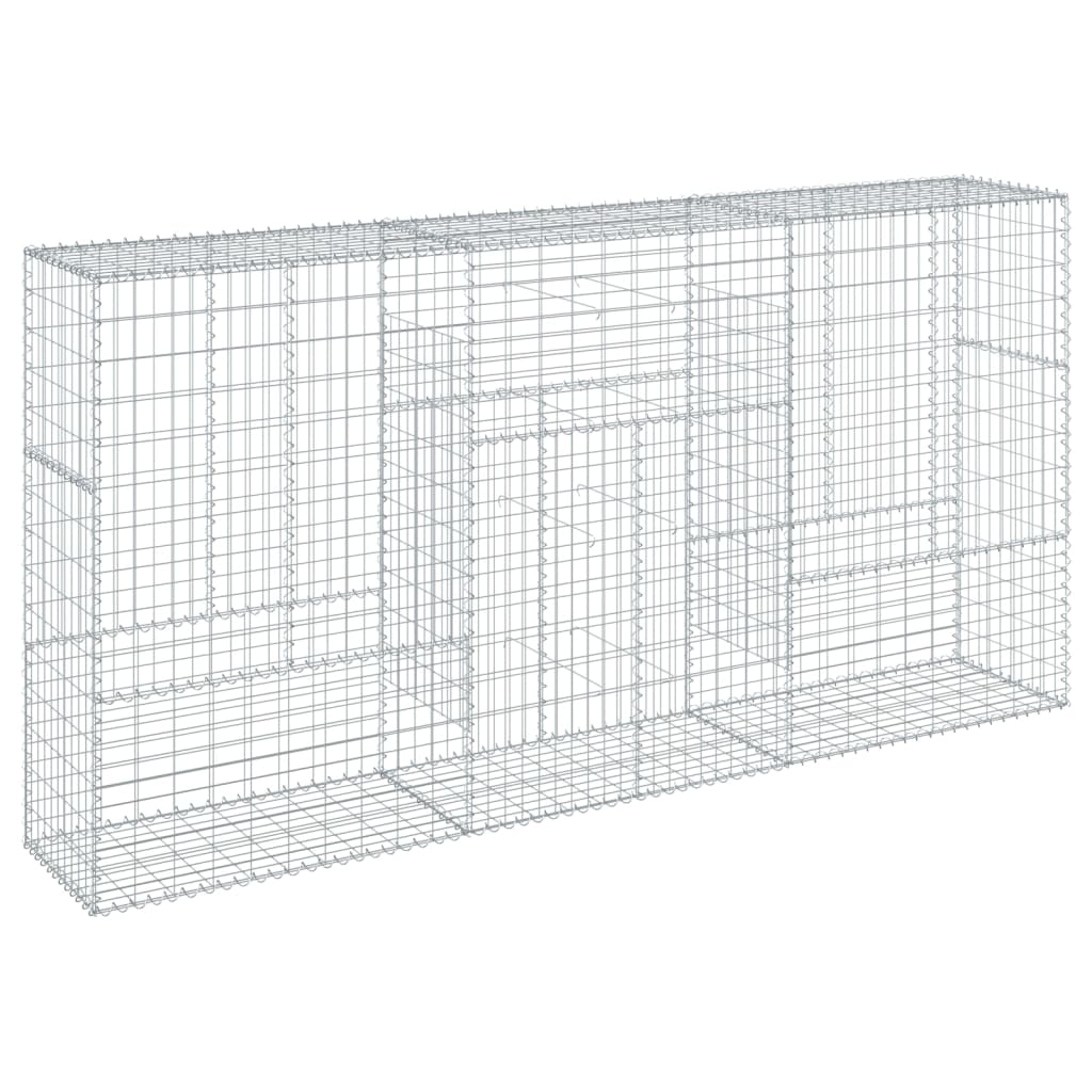 Gabion with Lid 300 X 50 X 150 Cm Galvanized Iron
