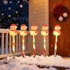 Solar Christmas Lawn Lights Santa Snowman Stake Lamps for Yard Outdoor Warm White LED Garden Lighting