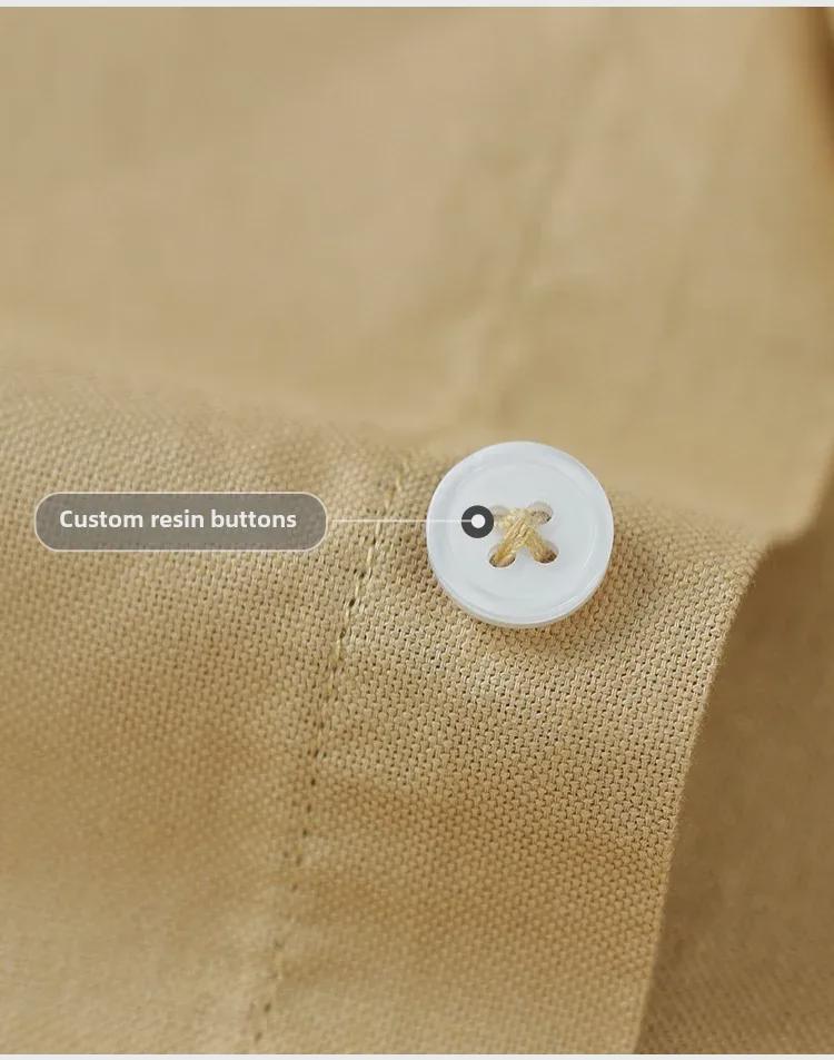 Men's Long-Sleeve Oxford Cotton Shirt - Breathable, Solid Color for Casual or Daily Wear