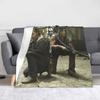 Rick Grimes Daryl Dixon Flannel Blanket The Walking Dead Custom Throw Blanket for Home 150*125cm Bedspreads