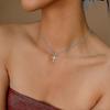 Women's Cross Necklace, Chain Necklace Exquisite Layered Gold Cross Pendant Necklace Simple Cute Women's Necklace Go