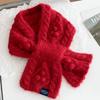 Knitted Yarn Knitted Scarf Textured Pattern Neck Warmer New Short Scarf  Daily Outfits