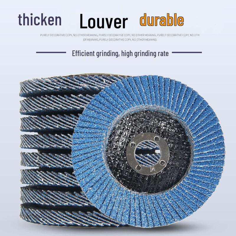 Thickened Louver Flap Grinding Disc: Rust Removal & Polishing for Stainless Steel with Angle Grinder.