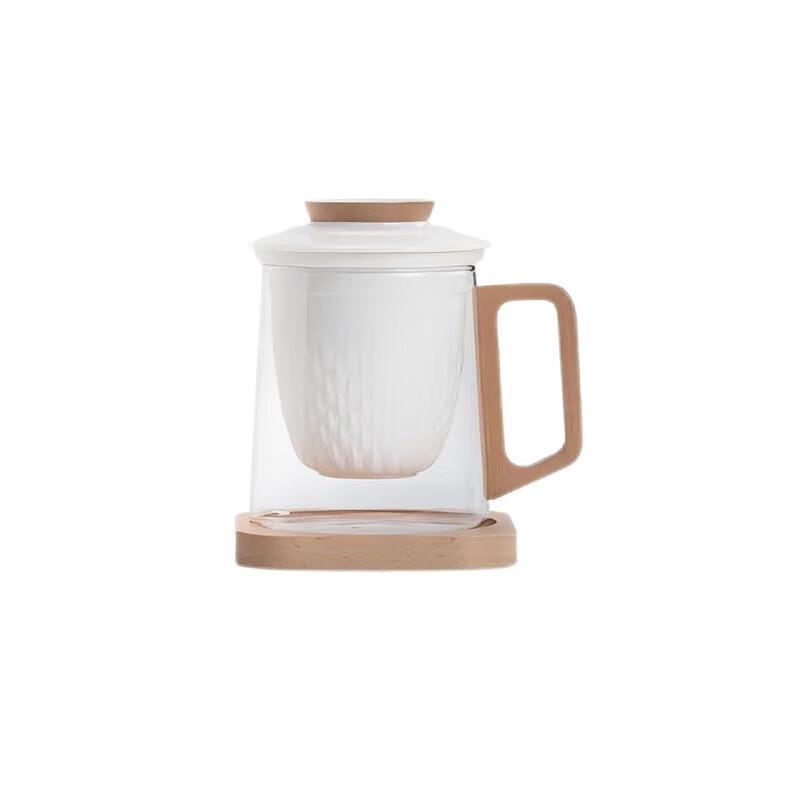 

Nanshan Linglong Ceramic Tea Set with Glass Infuser Cup