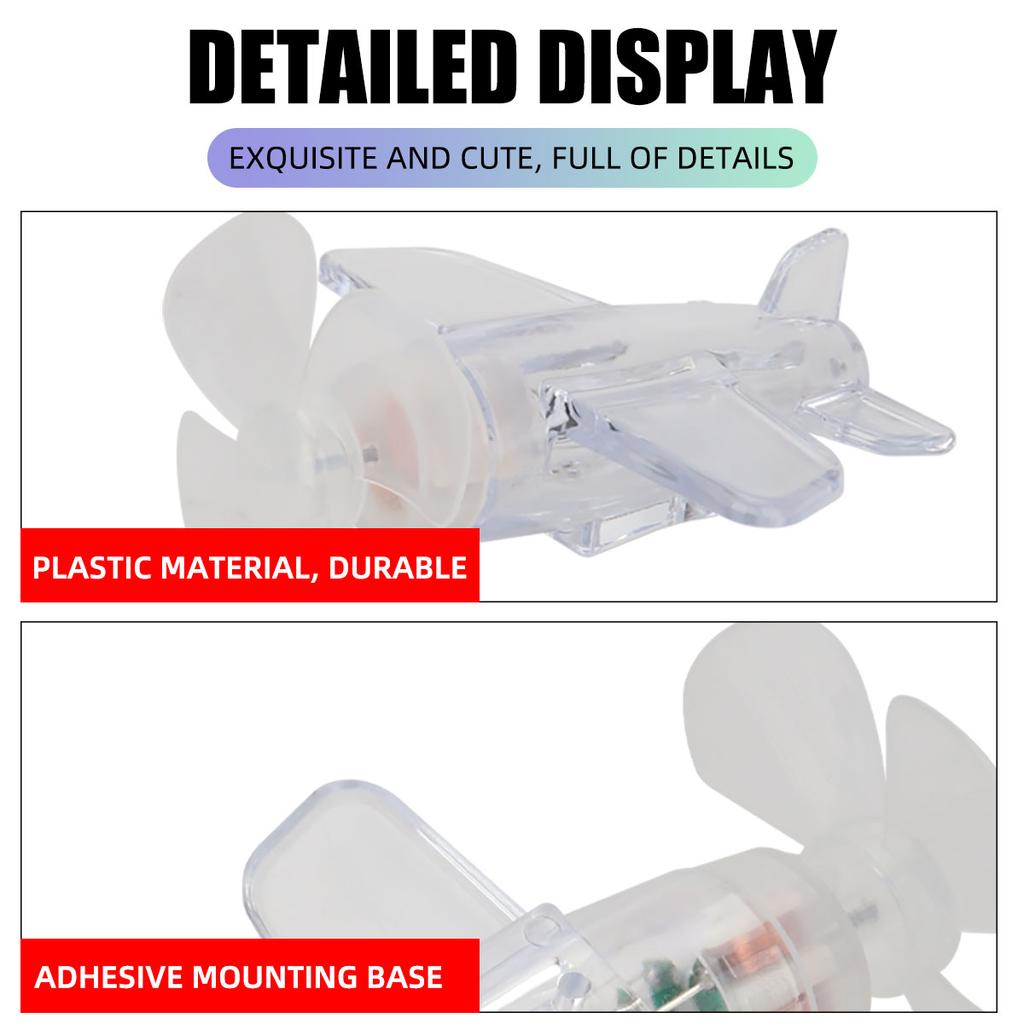 Neues Windkraft-LED-Licht, sicherer Fahralarm-Effekt, Autodekoration, Ornament mit spurlos klebendem kleinem Flugzeug