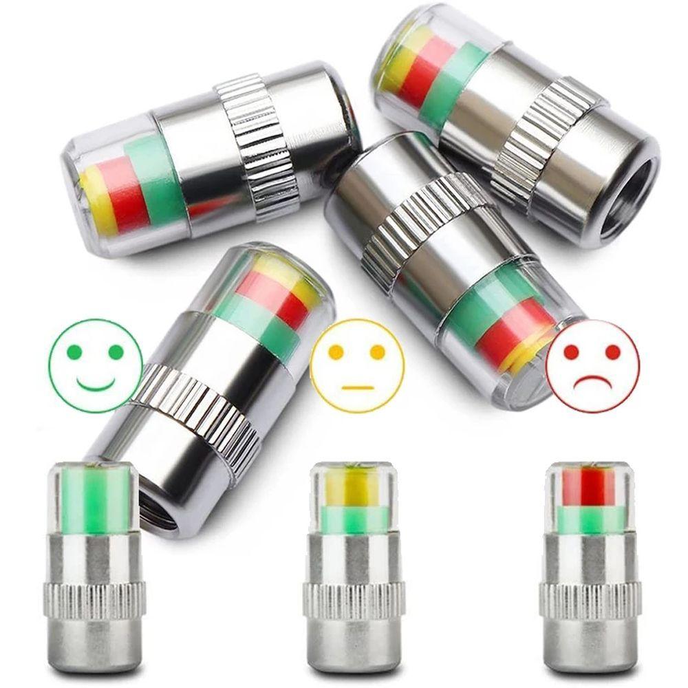 Automotive Alert External Tire Cap Tire Pressure Gauge Monitor Tire Pressure Cap Valve Nozzle