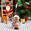 Handmade Christmas Ornaments Plush Doll Hanging Ornament Mini Colorful Cloth Santa Claus Snowman Deer Festive Atmosphere Decorations Foam Plushies