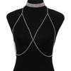 European & American Rhinestone Choker Beach Claw Chain Bikini