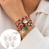 Multifuntional Elastic Bead Bracelet Soft Clay Adjustable Bracelets Set for Christmas Celebration and Everyday Wear