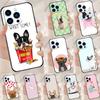 French Bulldog Case For iPhone 15 14 13 11 12 16 Pro Max Mini X XS Max XR SE2 Plus Shockproof Soft Back Cover