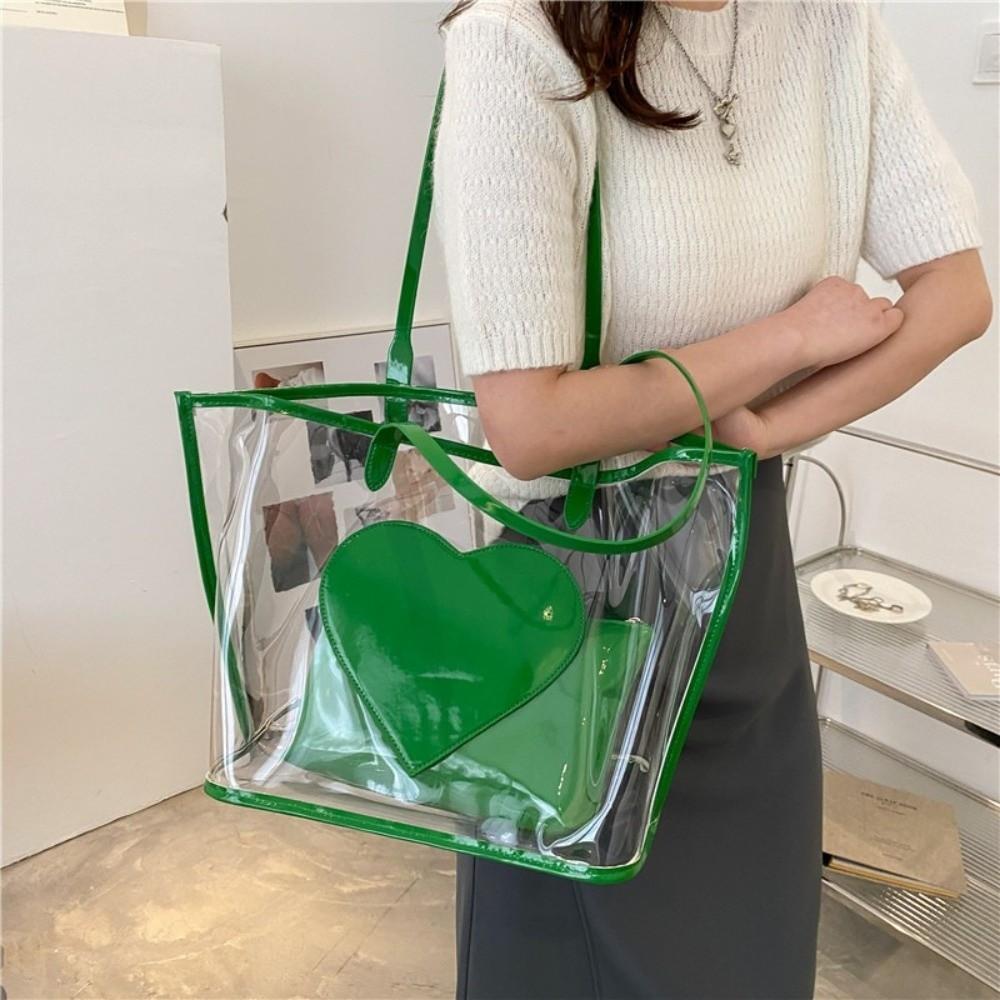 Vielseitige durchsichtige Handtaschen Wasserdichte Strandtasche Jelly-Farbe Umhängetasche College-Student