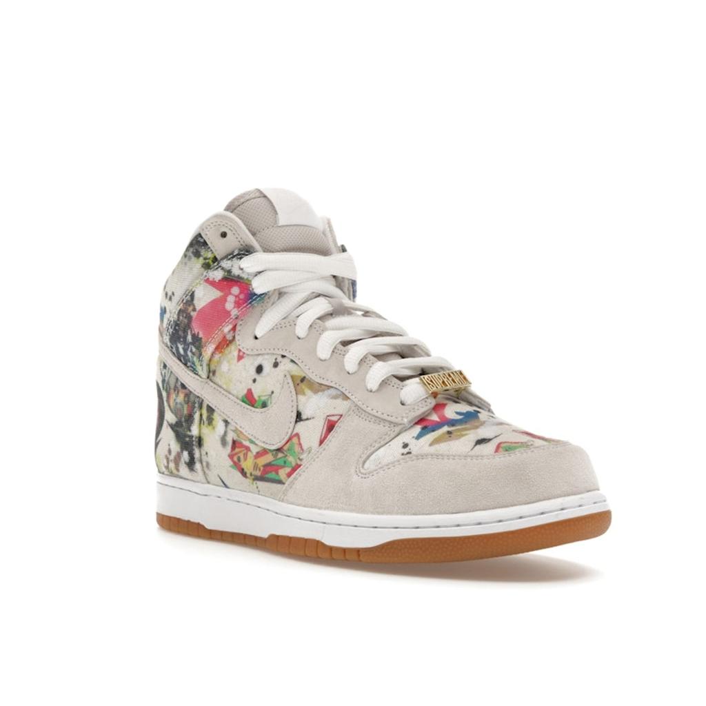 Supreme X Nike Dunk High SB Rammellzee Men Sneakers White Multi-Color FD8779-100
