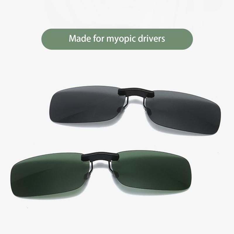 Lunettes de soleil polarisées unisexes, 1 pièce, Clip sur lunettes de conduite, Vision de jour, lentille UV400, Vision nocturne, Clip de lunettes de soleil d'équitation
