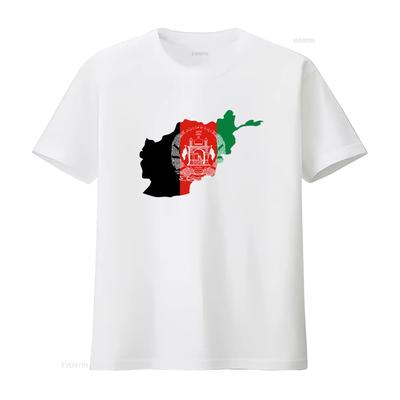 Afghanistan Flag Map Design T Shirt For Kabul Mazar Kandahar Print Vintage Stylish Fashion Homme Graphic
