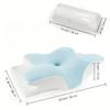 2026 New Solid Color Special-shaped Horn Pillow, Butterfly Pillow Memory Cotton Slow Rebound Neck Protection Sleep Pillow