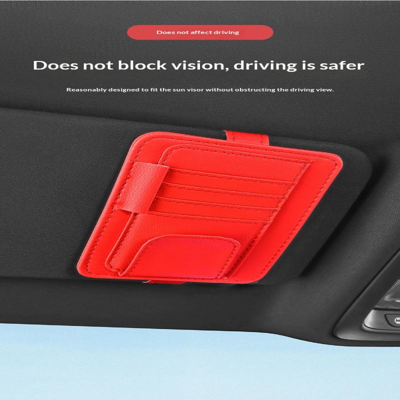 Auto-Sonnenblenden-Organizer mit mehreren Taschen, Visitenkarten-Aufbewahrungsmanagement, Sonnenbrillenhalter, Visier-Zubehör, Auto-Innenraum