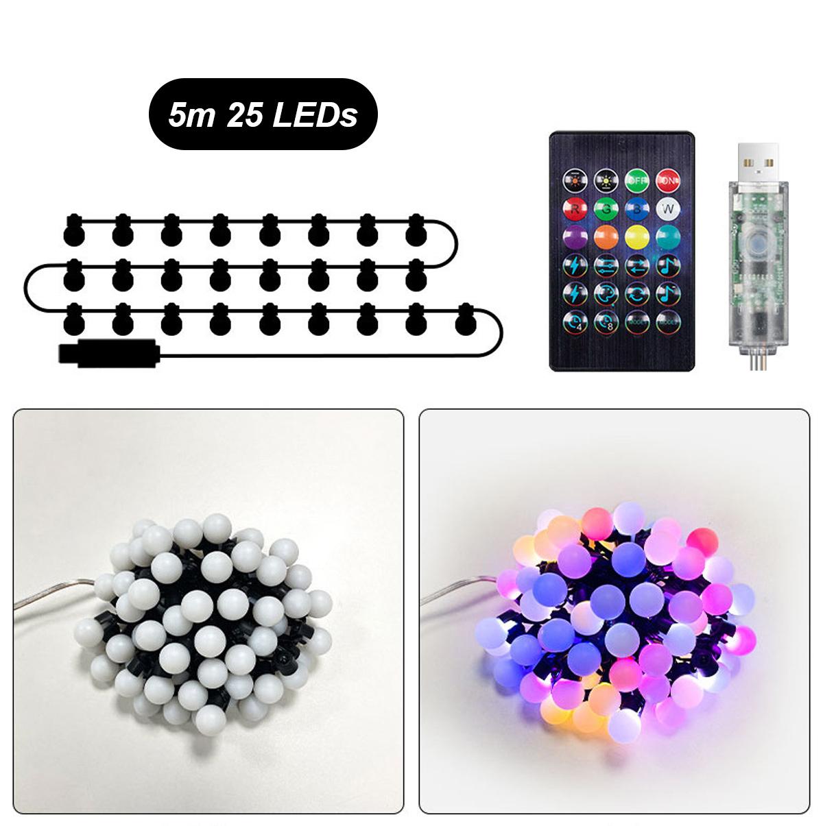 App Control Fairy Lights Smart Sync Timer String USB Waterproof Dimmable Programmable Holiday Lighting Outdoor Garden Decor Art