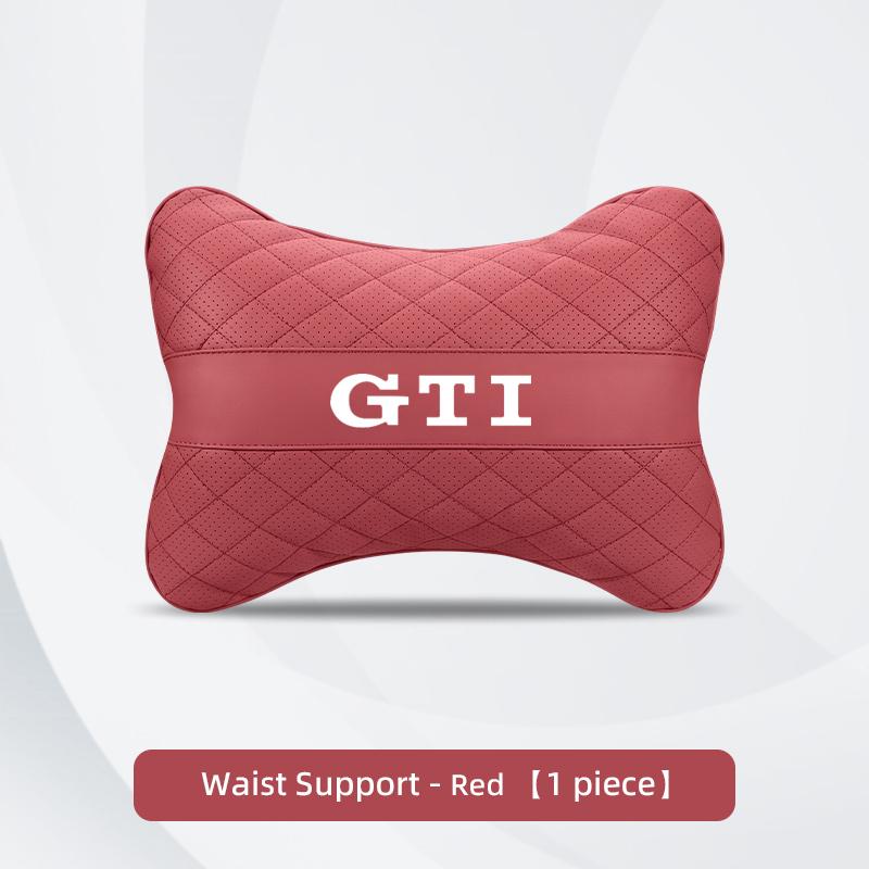OBTLU1 Car Seat Head Support Cushion Lumbar Pillow Accessories Tire Valve For VW GTI Golf Polo Passat Tiguan T-ROC Jetta Arteon ID.3 CC
