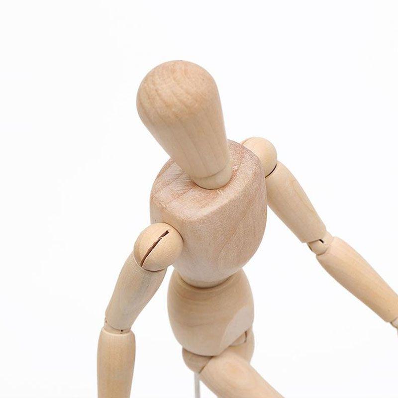 Wooden Human Artist Manikin Drawing Model Unisex Male Female Sketching Tool