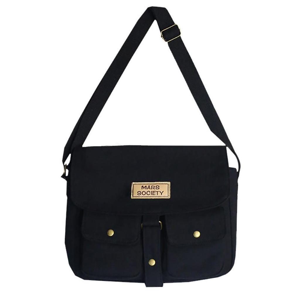 Frauen Leinwand Umhängetasche Japanische Harajuku Messenger Bag Studenten Handtasche Satchel