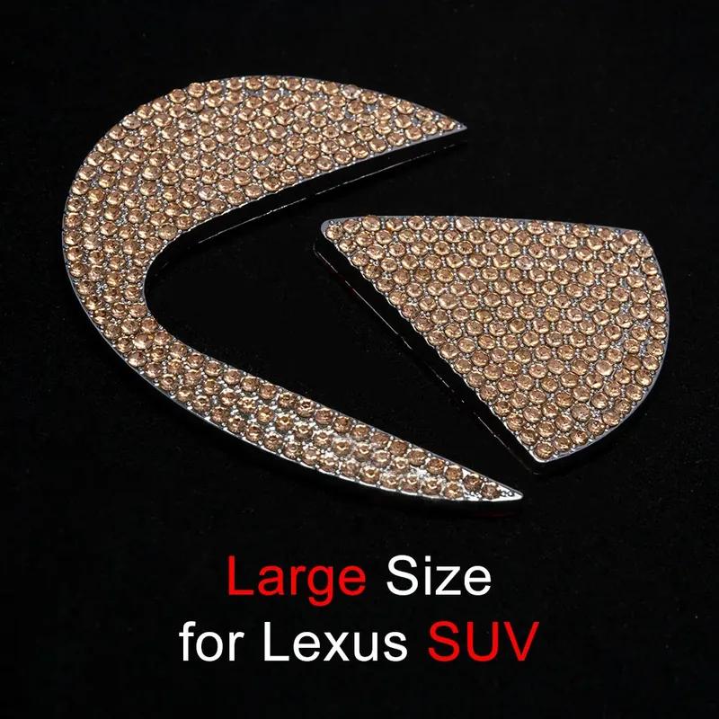 Naklejka Bling Car Kierownica Diament Emblem Naklejka dla Lexus IS400 RX300 RX330 IS220D RX350 IS460 ES NX RX IS CT LX GS RC