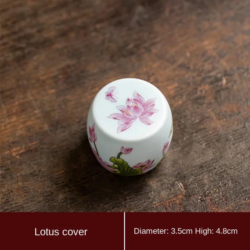 

1 шт. Керамический набор крышек винтажный бытовой эмалированный цвет аксессуары для чайной церемонии кунг-фу одиночная подставка крышка для чайника крышка для пиалы подставка