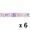 Simon Elvin Foil Banner 18th Birthday (6 Pack)