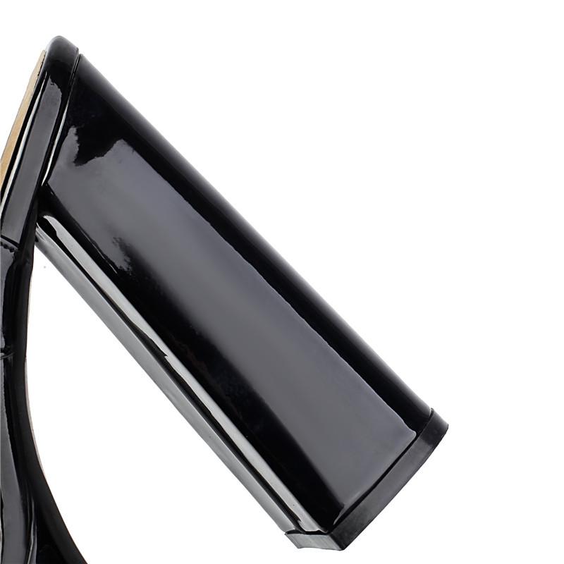 Women's High-heeled Sandals Sexy European and American Style Summer New Waterproof Table Thick Heel Large Size Solid Color Sandals