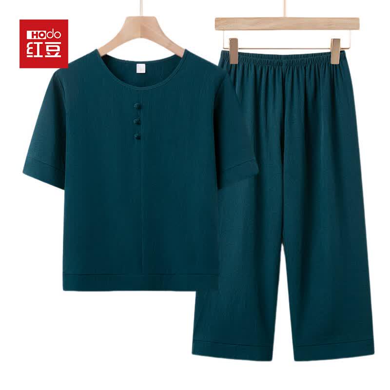 Hodo Mid-Aged Women s Summer Two-Piece Outfit 3XL