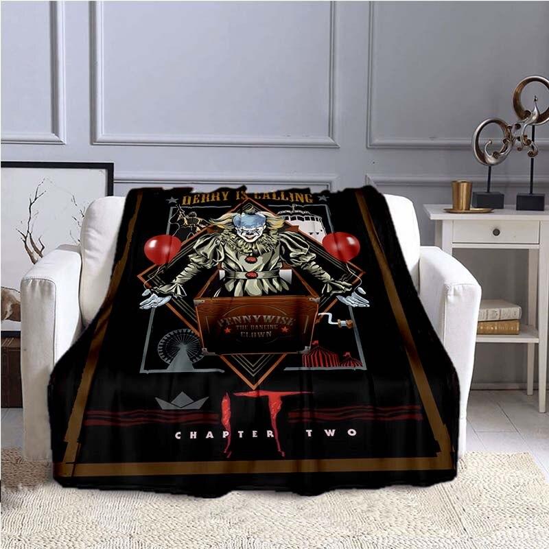 Stephen King's IT : Chapter Two Print Blanket Sofa Bed Blanket Super Soft Warm Blanket Cover Flannel Throw Blanket