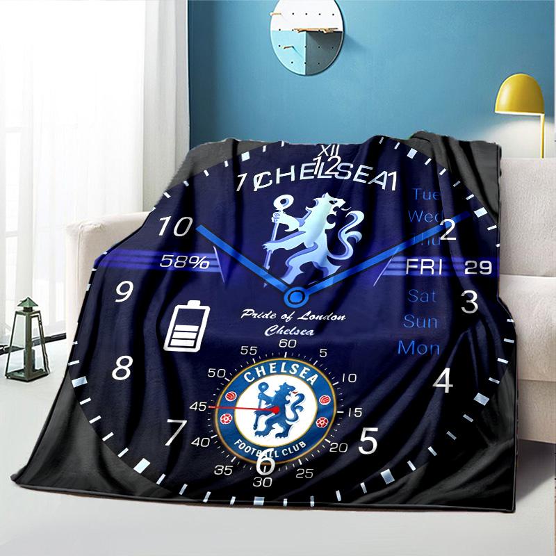 Football club.C Pattern Blanket for Home Decoration, Bed, Sofa, Car Travel, Camping, Suitable for All Seasons, Birthday Christmas Gift
