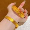 Elegant Gold-Plated Copper Bangle for Women - Plain Style
