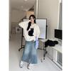 Koreansk stil Dam Kort Pullover Stickad Tröja Höst och Vinter Retro Lös Topp