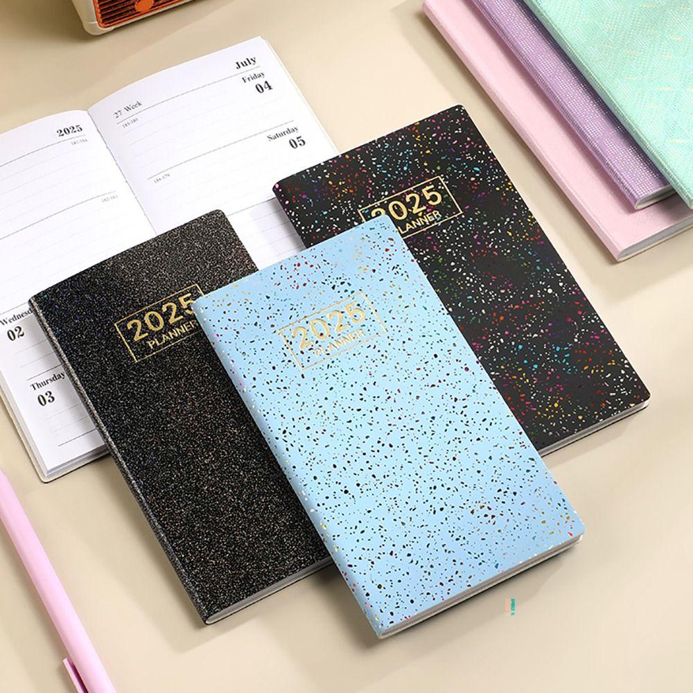 A6 2025 Agenda Book with Calendar Pocket Notebook Creative To Do List English Notepad  Students