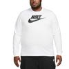 Nike T-shirt da uomo a maniche lunghe con stampa tinta unita Top bianchi CI6291-100