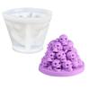 3D Stacked Skull Candle Molds Castings Molds Halloween Silicone Moulds Epoxy Resin Molds Baking Molds Plasters Molds