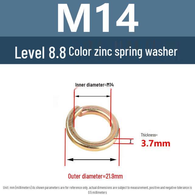 Yigu Zinc-Plated M5-M24 Carbon Steel Spring Washer 