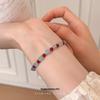 INS Koreanischer Stil Farbblock Aquamarin & Roter Achat Armband für Damen